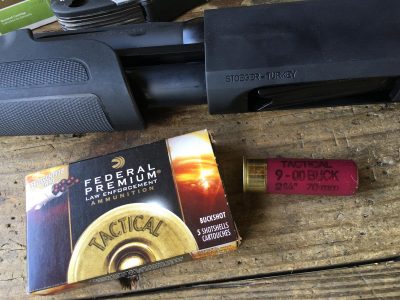 This Federal Premium Tactical 12-gauge with FliteControl wads is the best buckshot load I've found. 