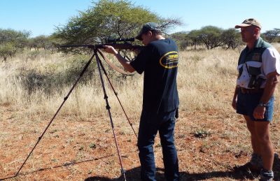 The author's son did extensive prep work and training, which served him well on the safari.