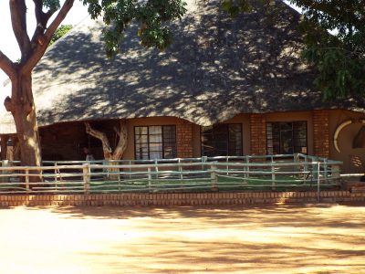 Shown is the lodge house the author and his son used during the hunt.