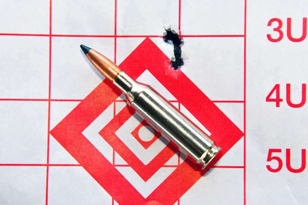 Test group, Federal Premium 120-grain Trophy Copper ammunition